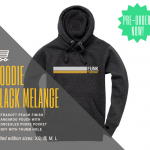 Black melange hoodie