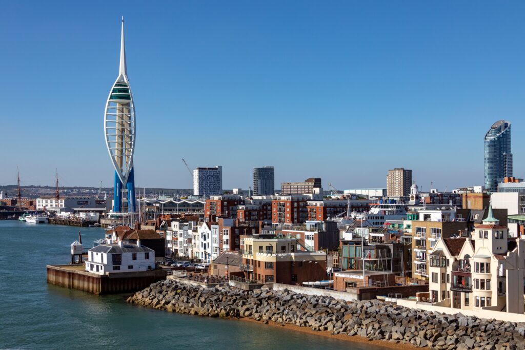 Street Dance Classes in Portsmouth - Landscape of Portsmouth including Spinnaker Tower